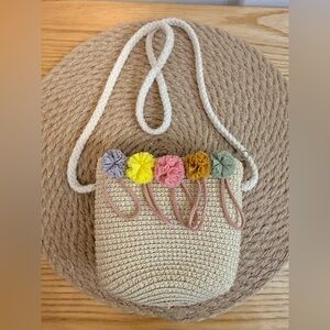 10/$25 • Toddler Straw Braided Pompom Crossbody Bag